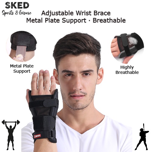SKED Aolikes Adjustable Wrist Brace Support (1Pc) + Metal Plate Wrist