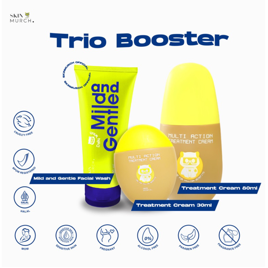 Skinmurch Multi Action Treatment Cream 30ML 80ML And SKIN MURCH Mild Gentle Daily Facewash