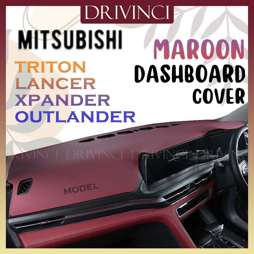 Maroon Mitsubishi Lancer Outlander Xpander Triton Leather Dashboard