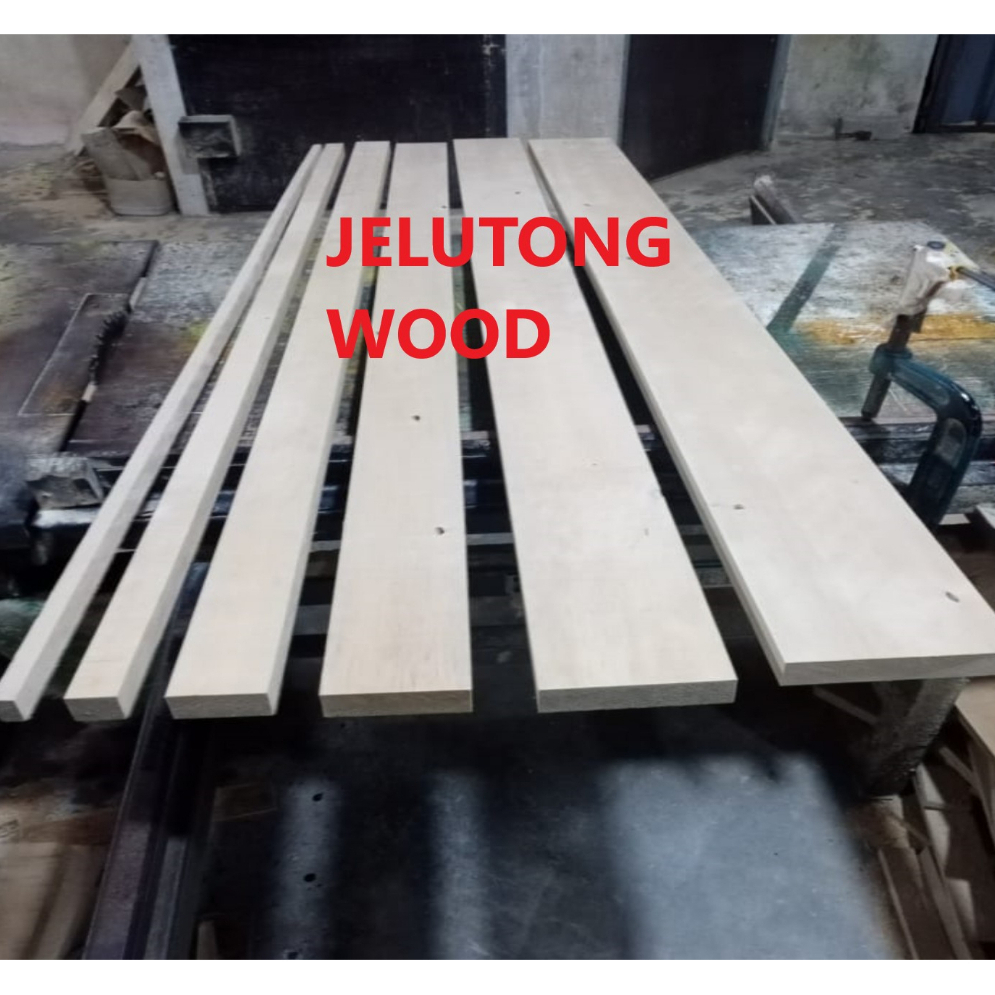 1" Jelutong wood stick/ kayu jelutong, ketebalan 2.5cm (1") x lebar 0.5