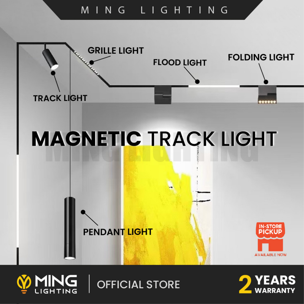 LED Track Light Modern Tracklight Pendant Lamp Grille Folding