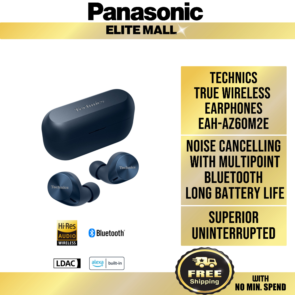 PANASONIC EAHAZ60M TRUE WIRELESS NOISE CANCELLING EARPHONES WITH