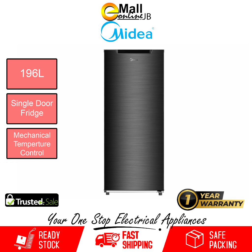Midea Refrigerator (196L) Large Storage Compartment Single Door Fridge