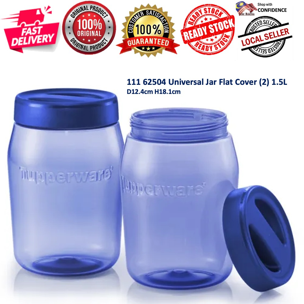 Tupperware Universal Jar Flat Cover (2) 1.5L 11162504 L8 Shopee Malaysia