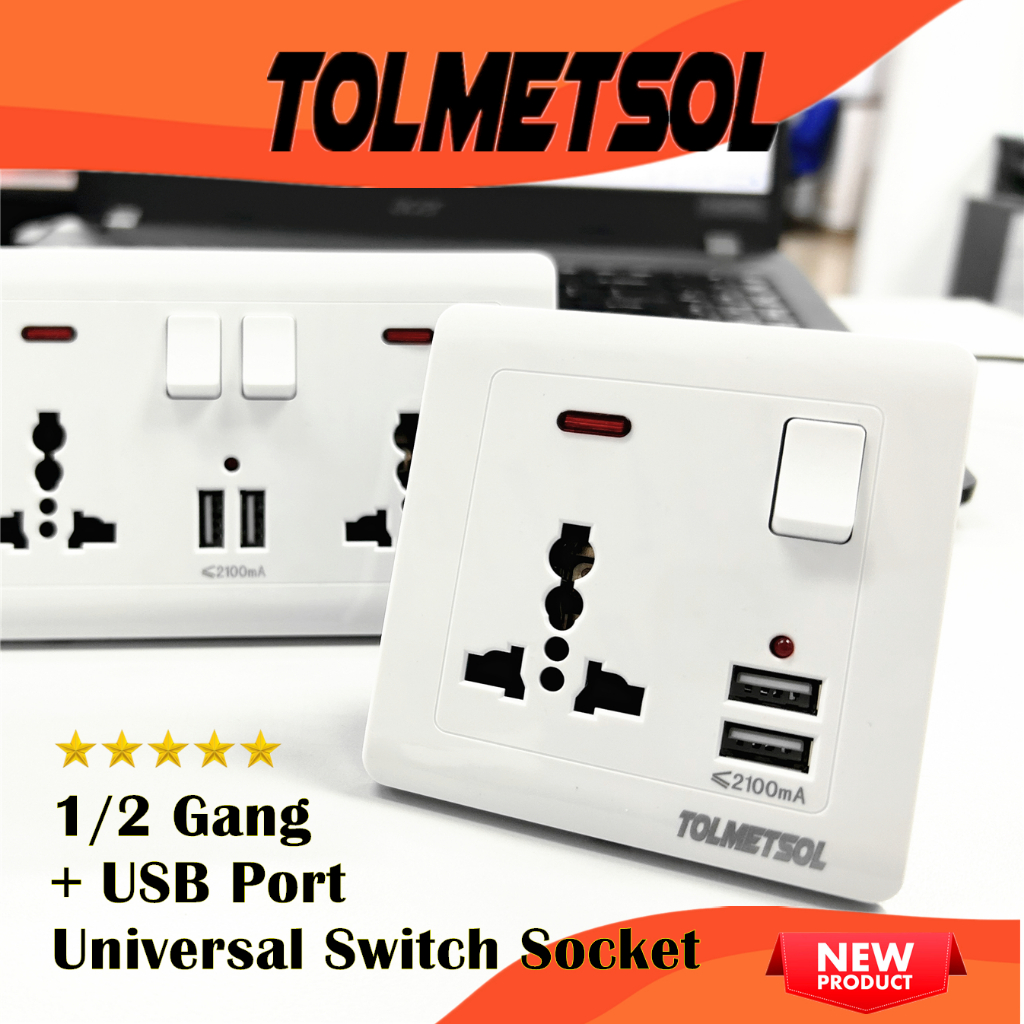High Quality Universal Wall Socket with USB Port Electrical Outlet USB