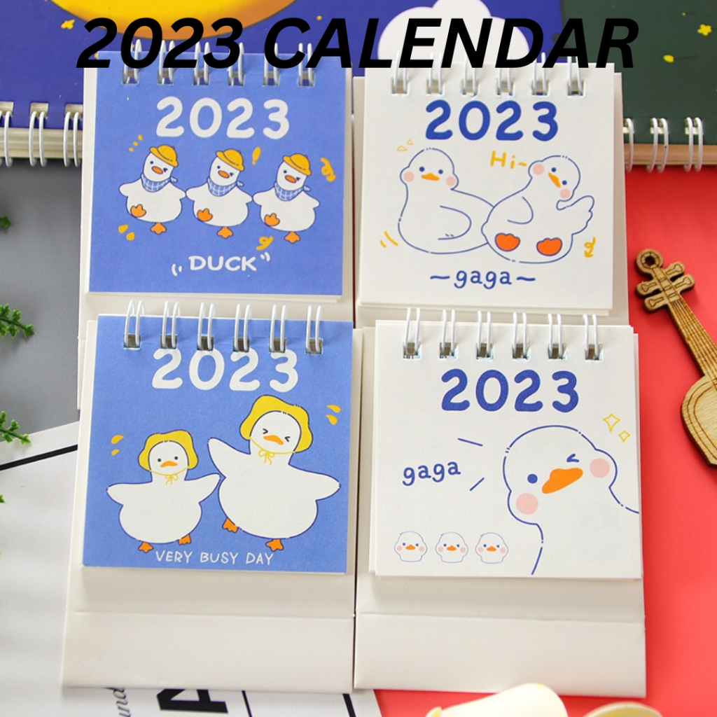 YCS Mini 2023 Calendar Creative Portable Desktop Calendar Small Fresh