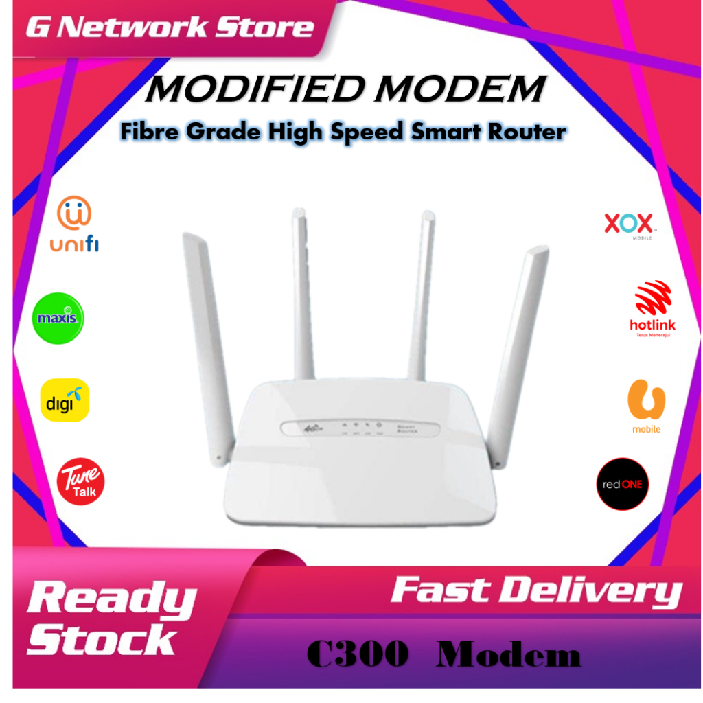 New C300 Modified Modem Unlimited Data Hotspot Wireless Router WiFi 4G