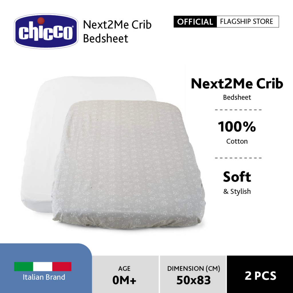 Chicco Next2Me Crib Mattress Sheet (2 Pcs) Shopee Malaysia