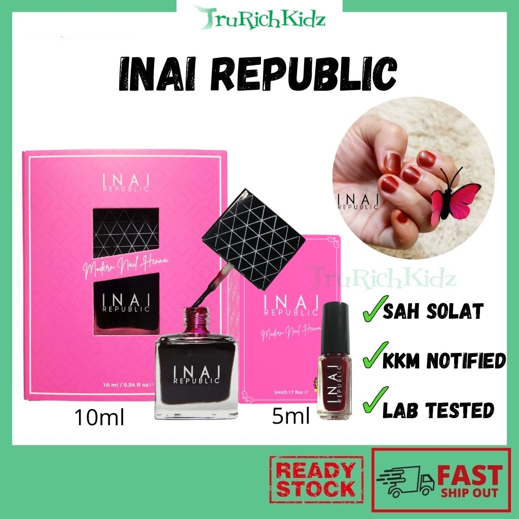 Inai Kuku Republic HQ Original Sah Solat Nail Polish Henna Peel Off