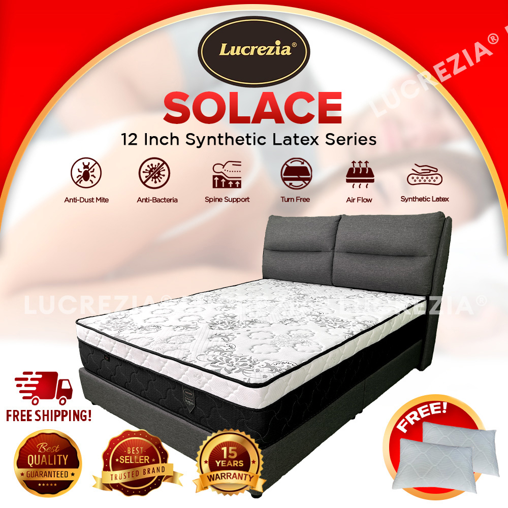 Free Shipping / Lucrezia Solace (12 inch) Synthetic Latex Mattress