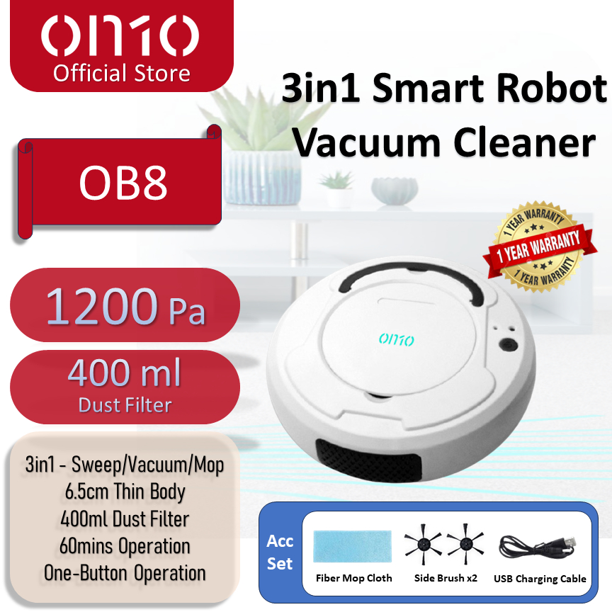OB8 3in1 Robot Vacuum Cleaner Vacuum Robot Vacuum Cleaner And Mop Smart Vacum Vaccum Robot