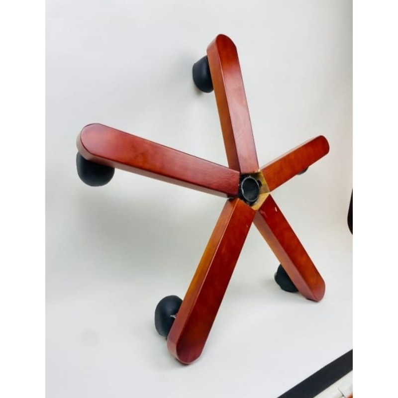 Office Chair Wooden Base With Wheel Super Heavy Duty With Steel Frame