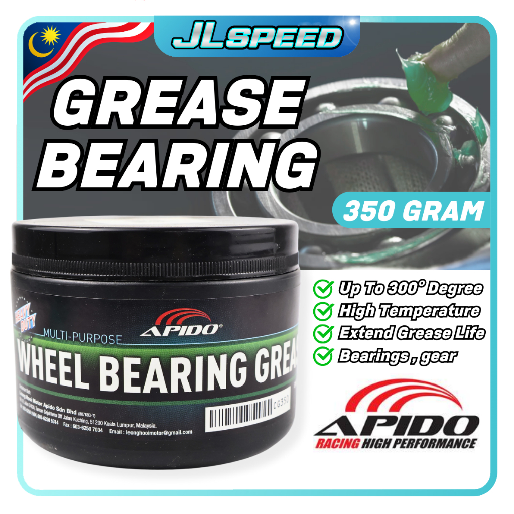 APIDO Heavy Duty Wheel Bearing Grease 350g Minyak Gris Oil Lubricant