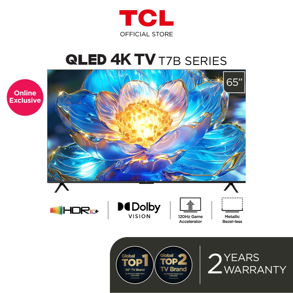 TCL 65" QLED 4K Google TV with 120Hz Game Accelerator, Dolby Vision