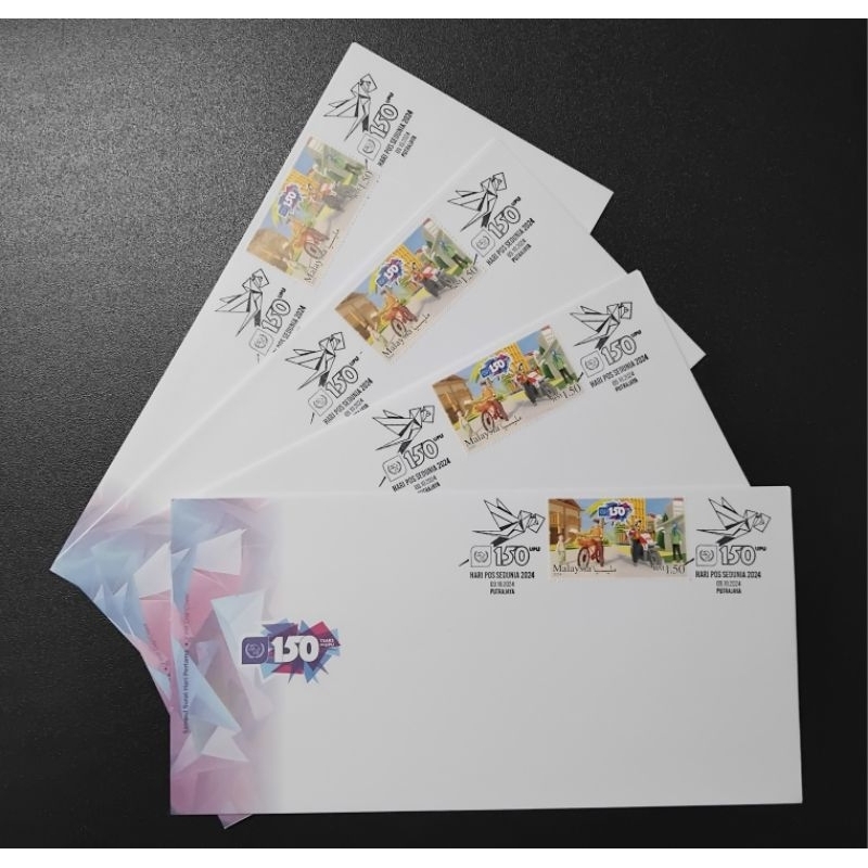 Sampul Surat Hari Pertama FDC Hari Pos Sedunia 2024 "150th Kesatuan Pos