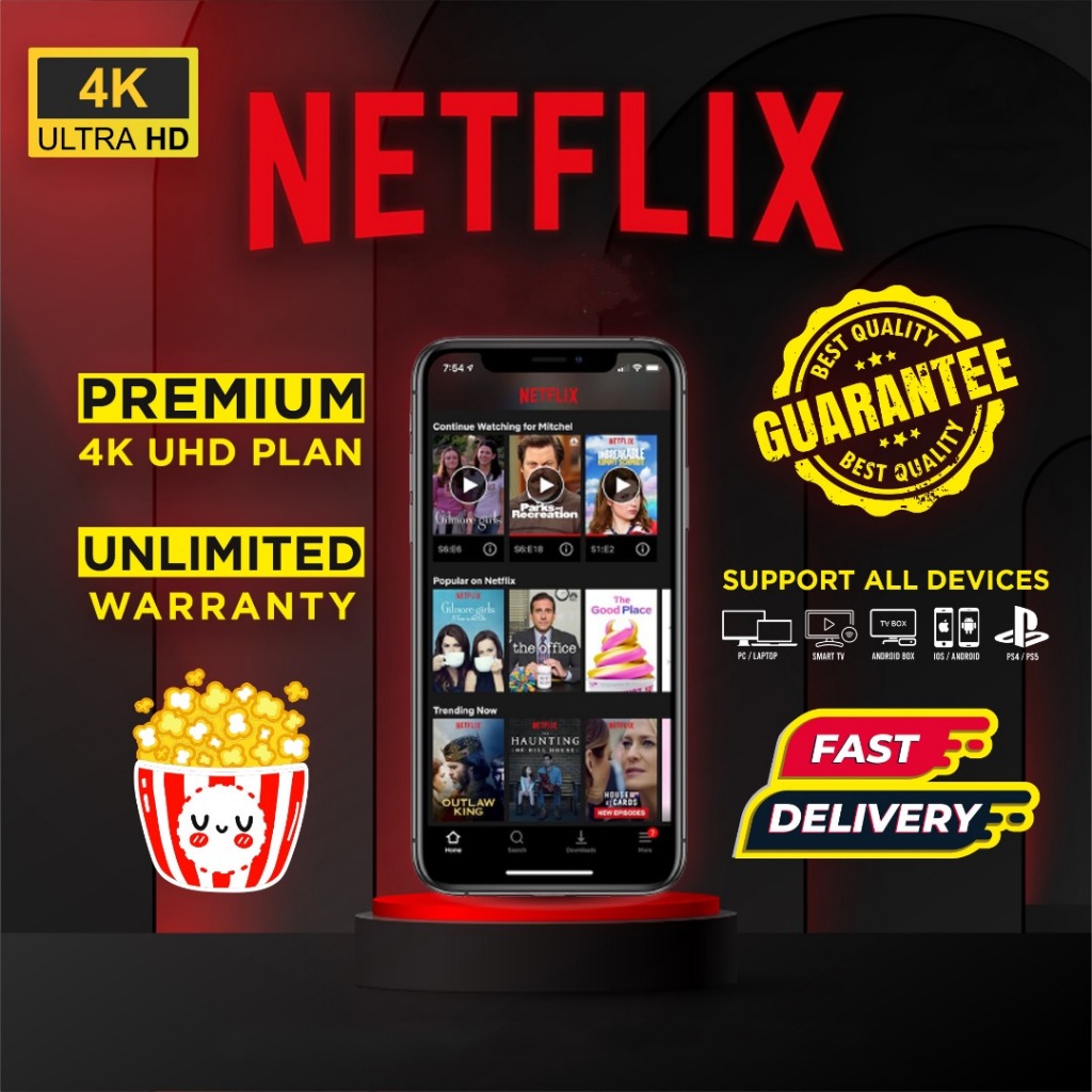 🔥FASTEST & CHEAPEST 🔥4K Netflix Premium Original Account with Warranty