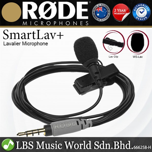 Rode SmartLav+ Lavalier Mic Microphone for Smartphones or Tablet with