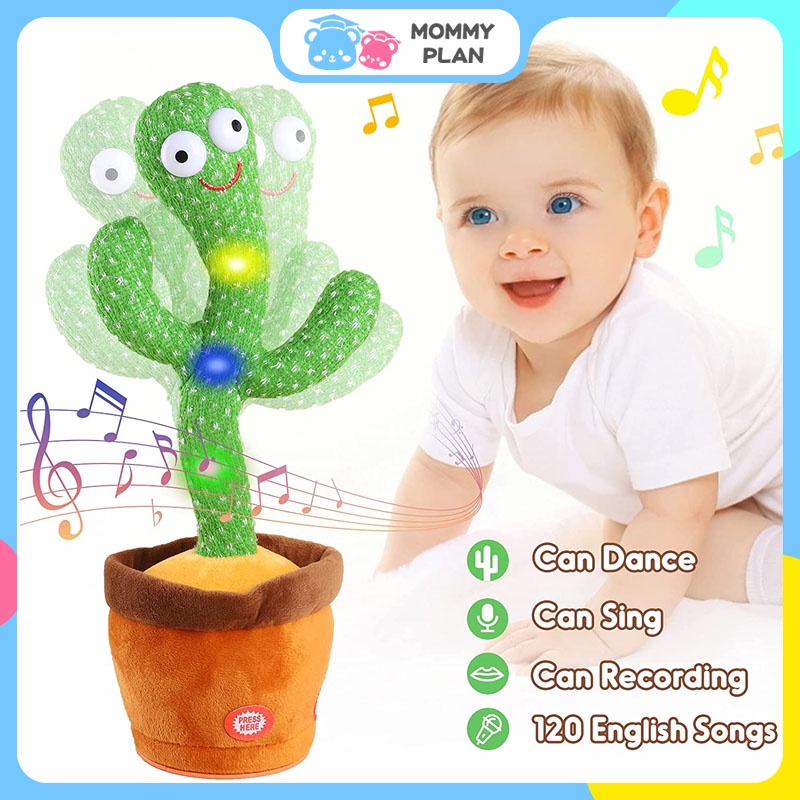 Dancing Cactus Plush Toy Kaktus Bercakap Twist Singing Dance Talking