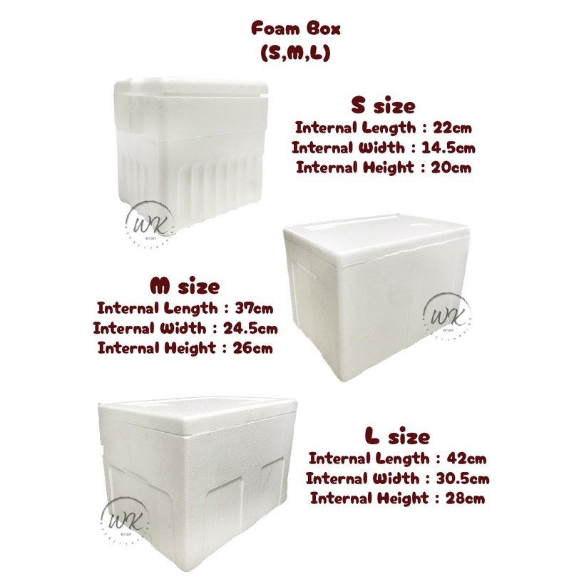 Foam Box for Frozen Items / Cooler Box / Styrofoam Ice Box Shopee