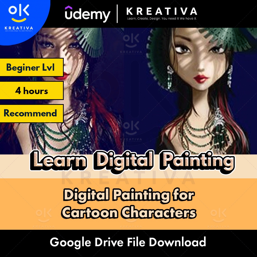 Video CourseDigital Painting for Cartoon Characters Learn Digital