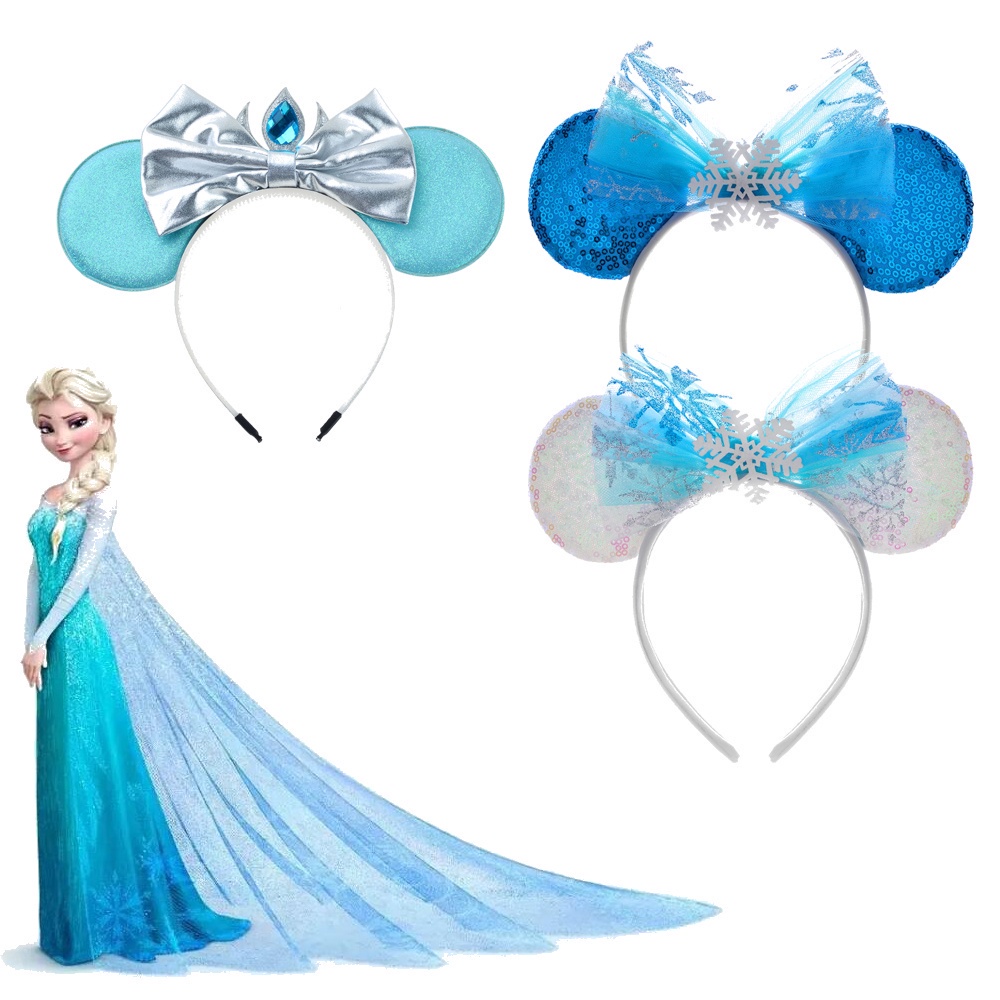 KIDS/ADULT Frozen Headband Girls Sequin Hair Bow Encanto Hairband Party