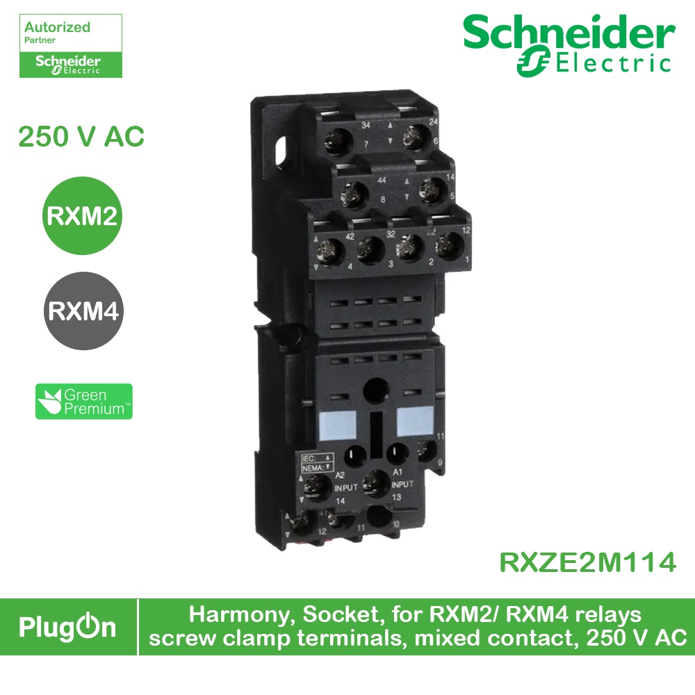 Schneider RXZE2M114 Plug Pin For Model 4 Contactor RXM Socket mixed