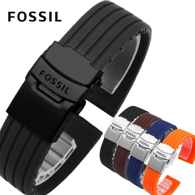 tali jam Fossil Silicone Strap Men Suitable FS5237 FS5132 FS5241