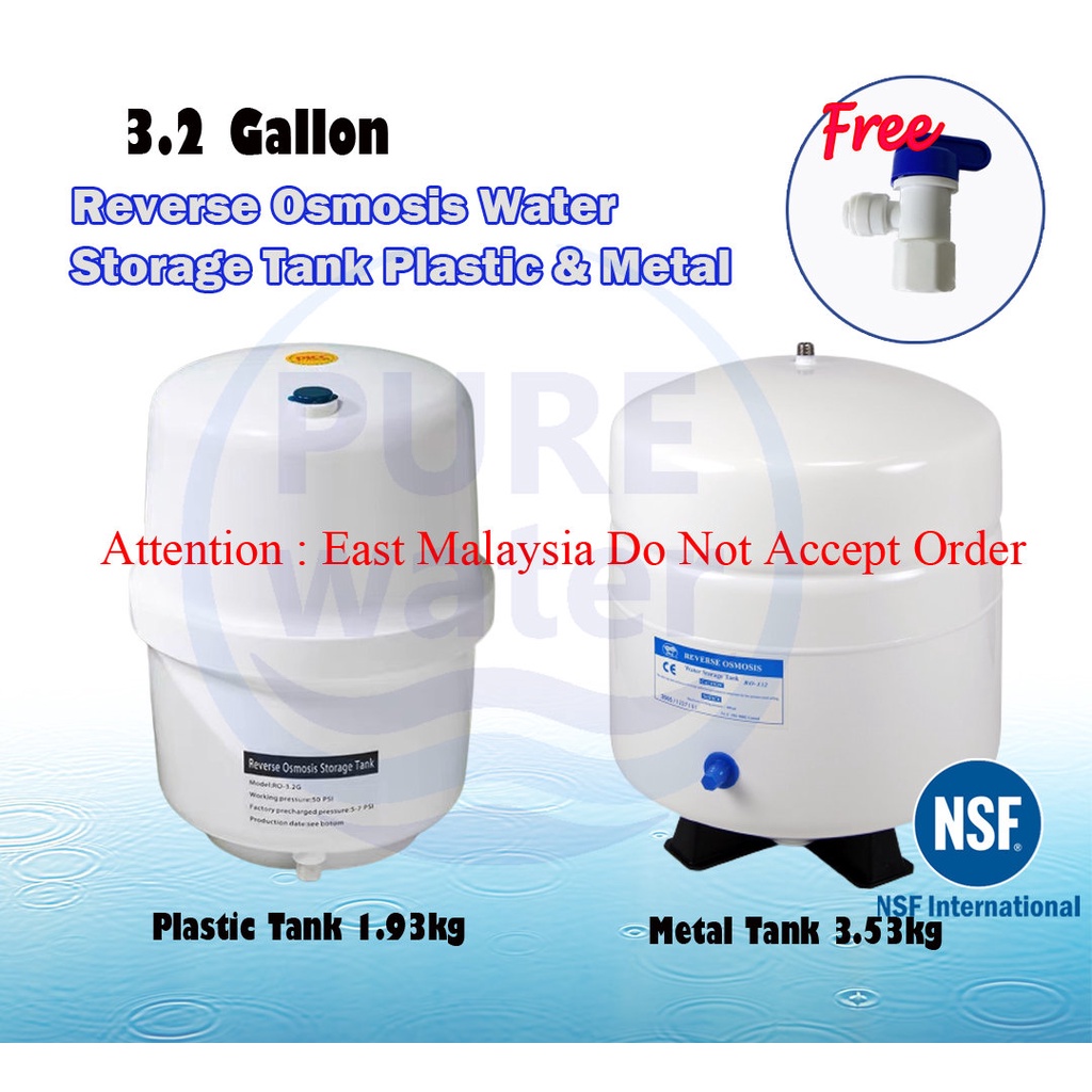 RO Water Filter Reverse Osmosis Pressure Tank Water Storage Tank