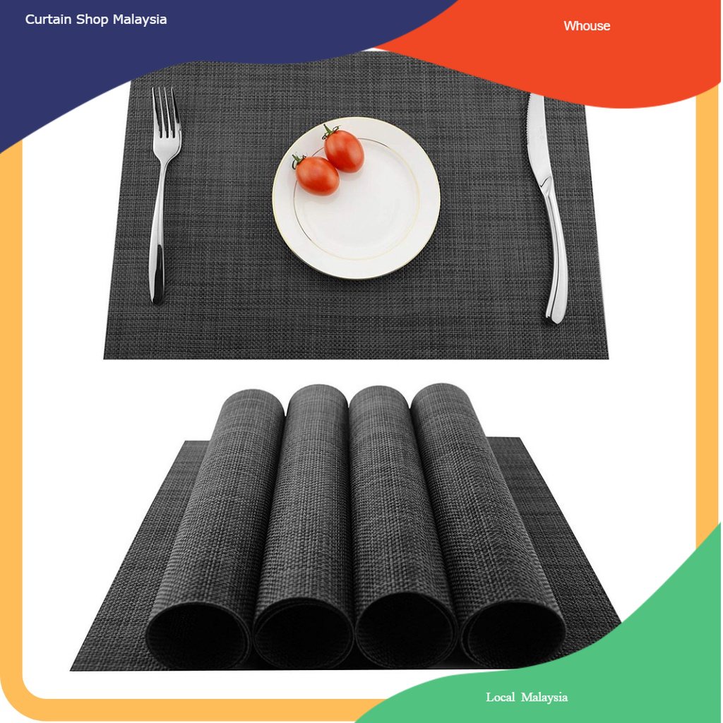 6 pcs pvc table mat placemat Placemats Table mat table placemat set for