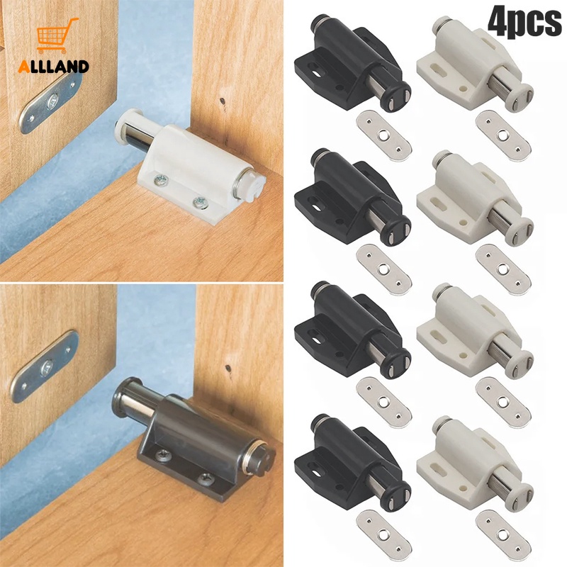 4 Pcs Single Magnetic Cabinet Stopper/ Push To Open Touch Catch Stop