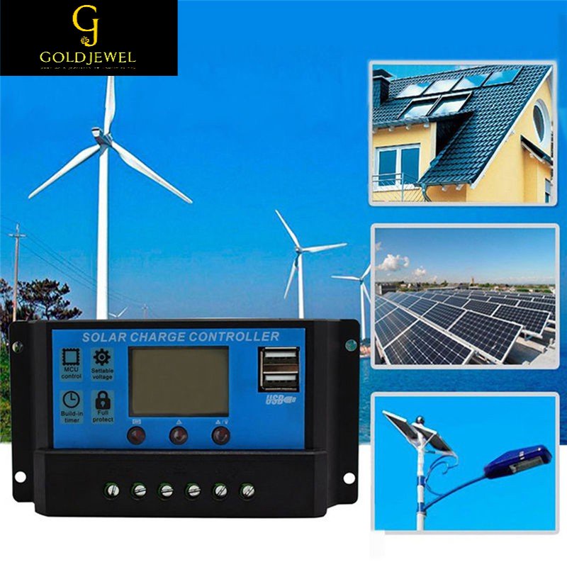 [MJ]30A Dual USB Solar Panel Battery Regulator Charge Intelligent