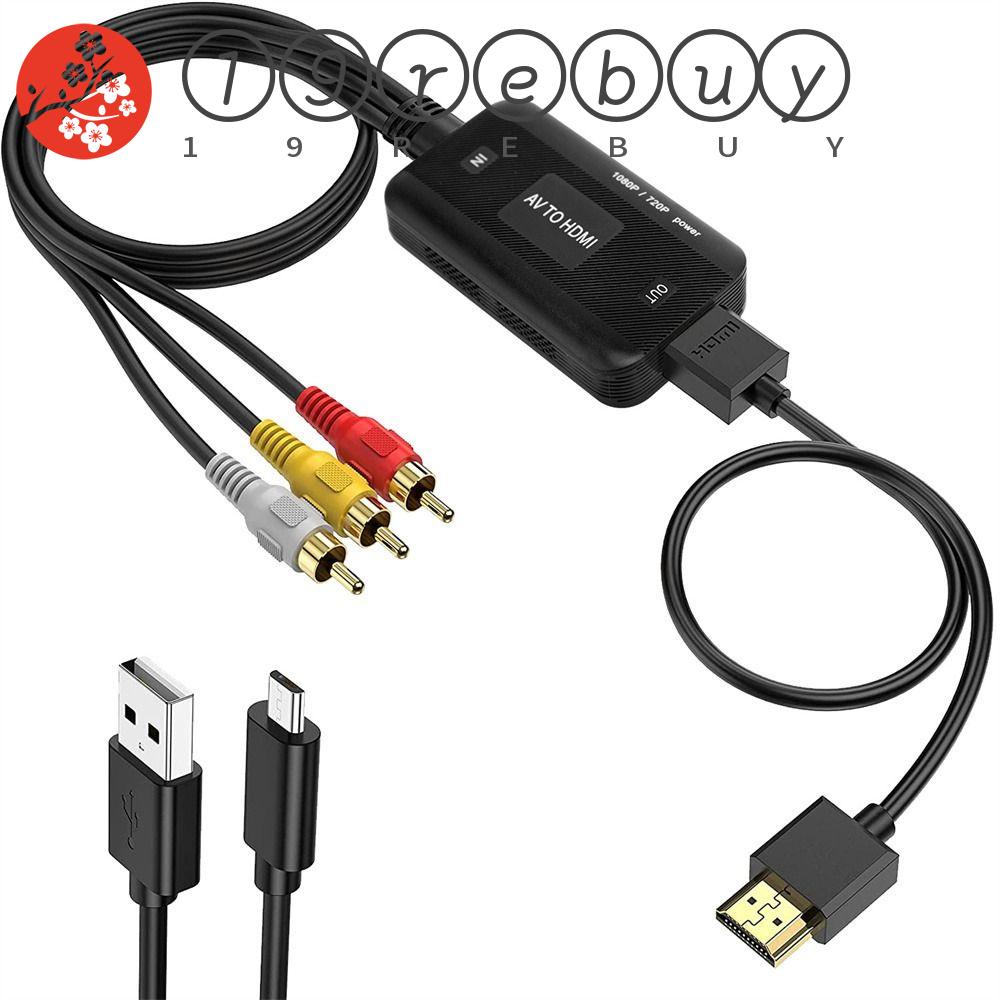 REBUY AV to HDMI Converter RCA Cable HD Link Cable Audio Cable RCA