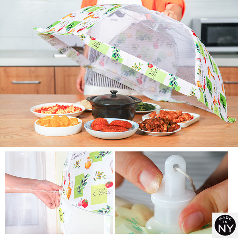 NY Foldable Table Food Cover Umbrella Style Anti Fly Mosquito Meal
