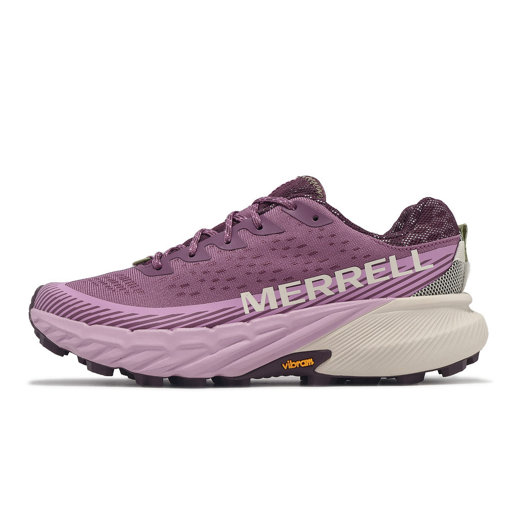 Merrell Cross Country Running Shoes Agility Peak 5 Lilac Purple Gold