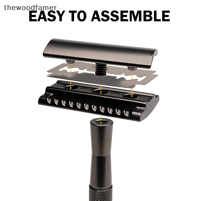 thewoodfamer Classic Double Edge Safety Razor For Men Shaving&Women