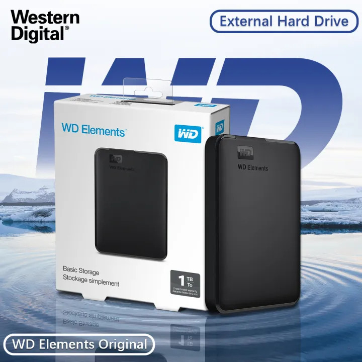 WD Elements Portable 1TB 2TB External Hard Disk USB 3.0 External HDD 3