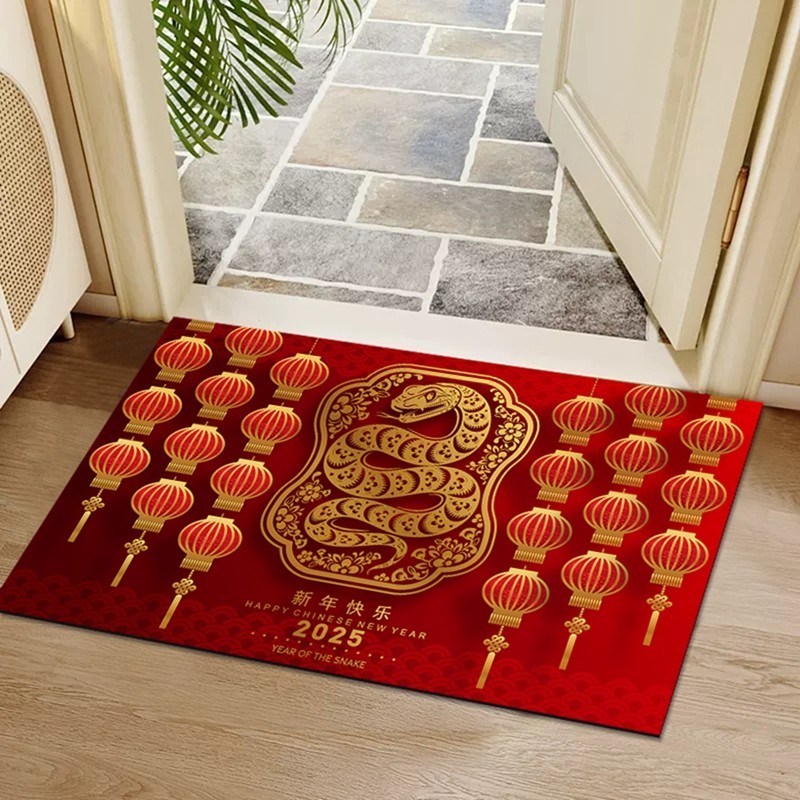 2025 Snake Year Floor Mats Decorative Red Carpet Festive Floor Mat New