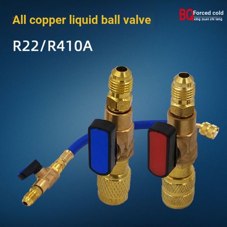 Refrigerator air conditioning refrigerant R22 charging full copper