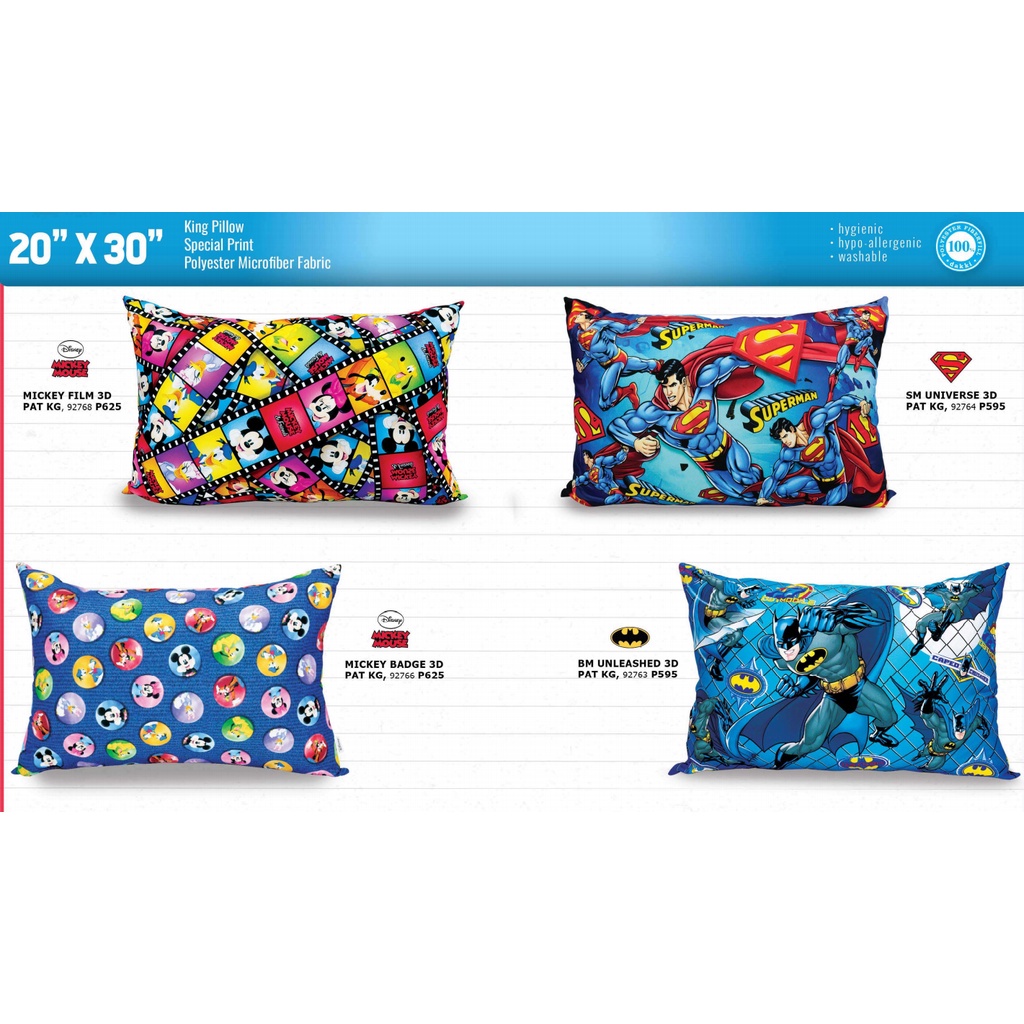 DAKKI KING SIZE PATTERN & 3D PRINT PILLOW 20"x30" Shopee Philippines