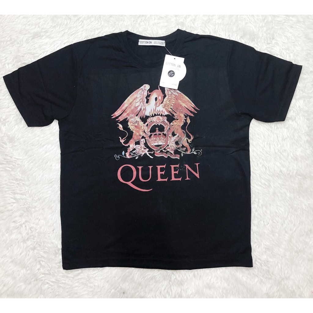 Cotton On Queen Oversized Shirts Unisex Bandshirts Printed Tee Graphic