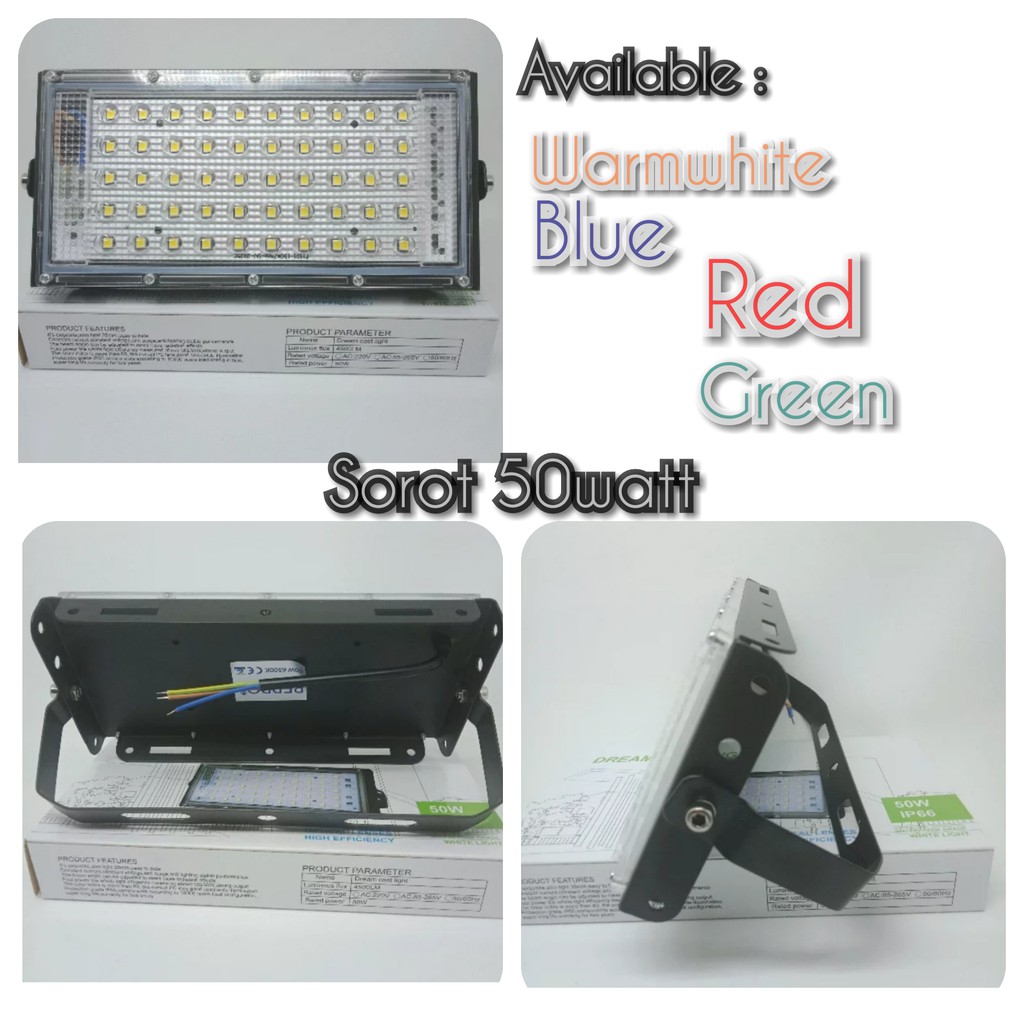 Led Spotlight Flood Light Dream Cast 50watt 50 Watt 50w Warmwhite