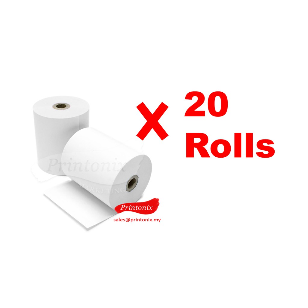 High White Paper Roll 44mm x 40mm Adding Roll / Cash Register Roll