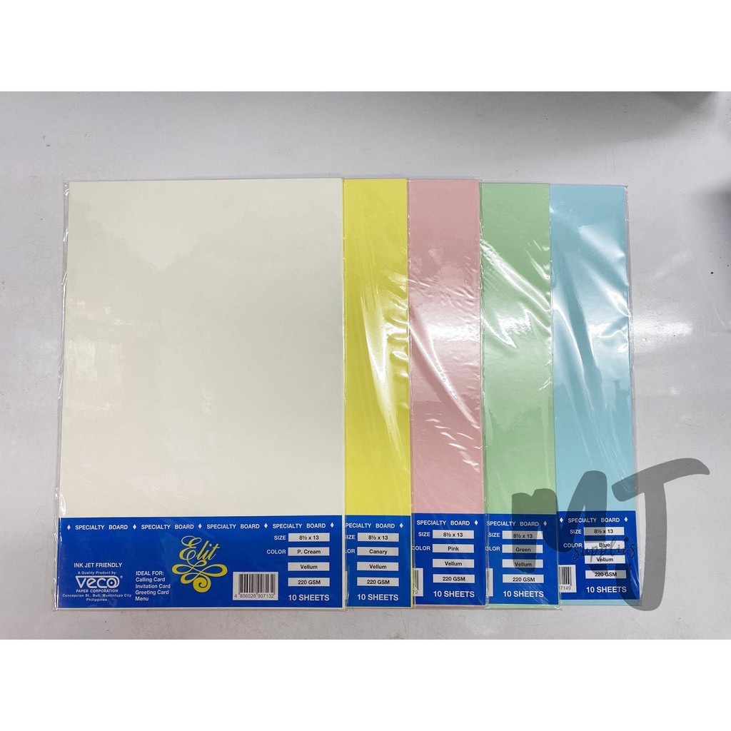 10 PCS. Elit Vellum Specialty Board 220 GSM for Corporate Business