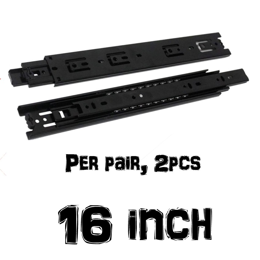 (PER PAIR)Drawer Slide Soft Close Keyboard Drawer Slide For Desk Drawer