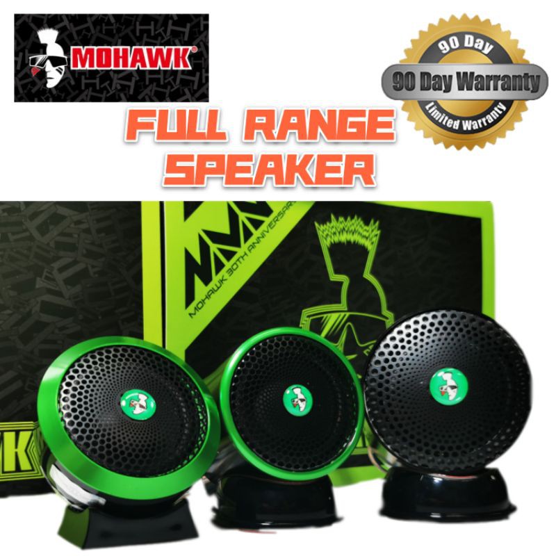MOHAWK CAR FULL RANGE SPEAKER Audio GREEN SERIES 2 Inch 2.5 Inch 80W