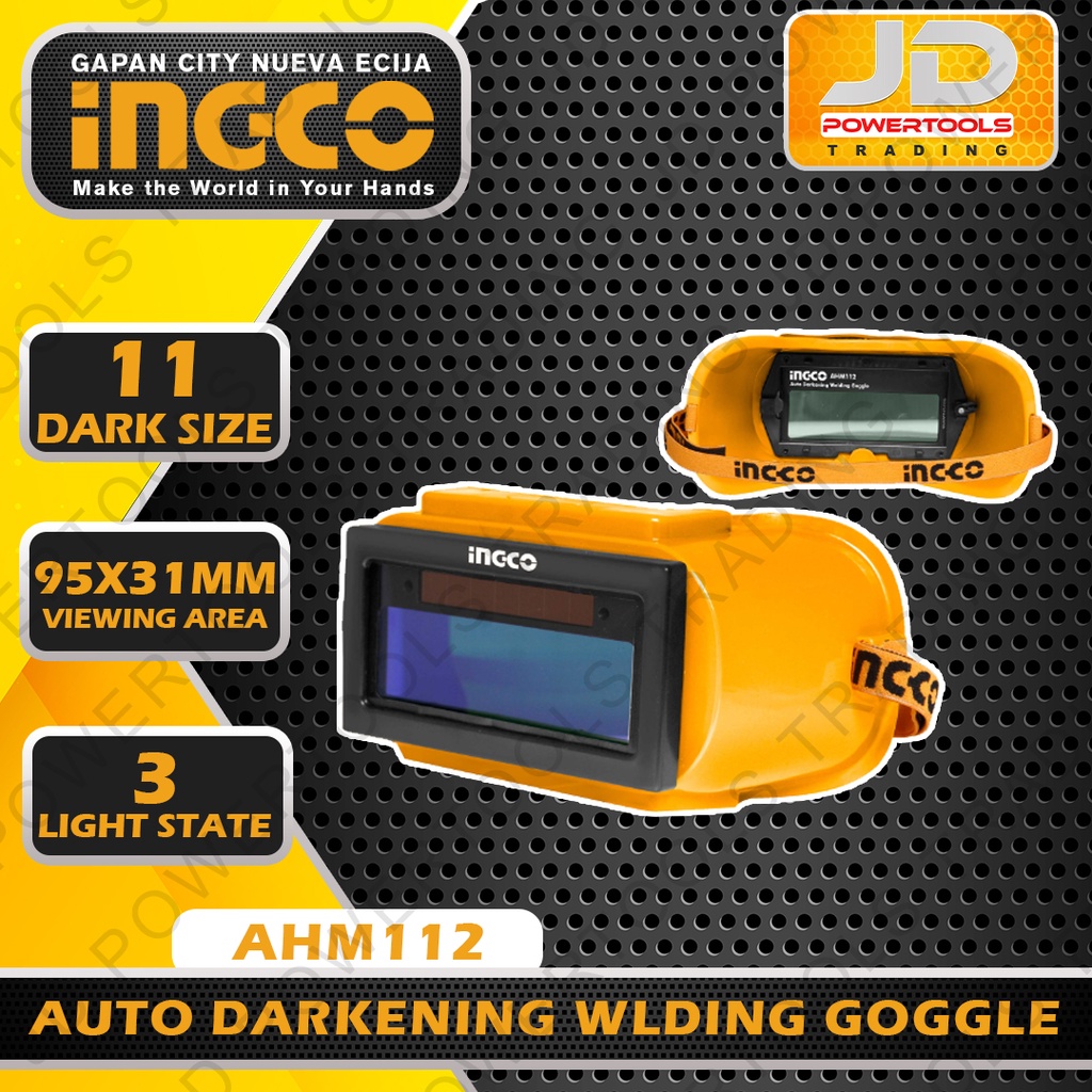 Ingco AHM112 Auto Darkening Welding Goggles Shopee Philippines