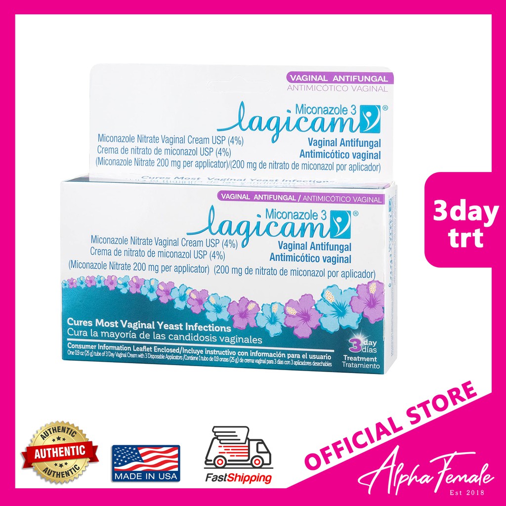 Lagicam 3 Day Treatment for Vaginal Yeast Infection, Alternative to