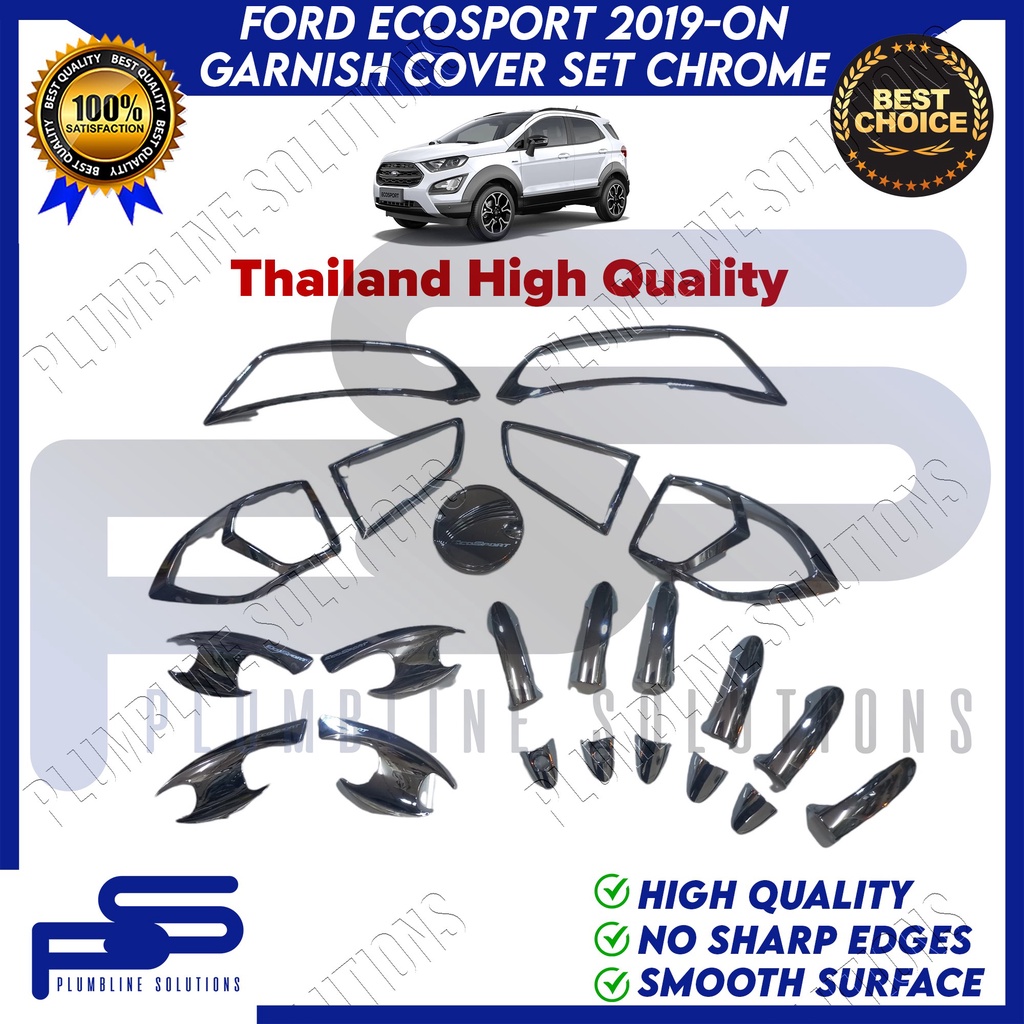 Ford Ecosport Garnish Cover Set Black / Chrome 2019 2023 / Ford