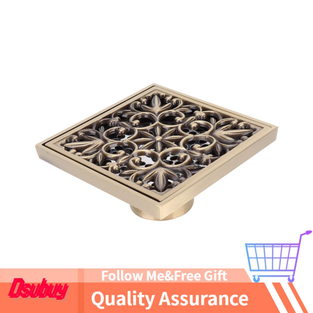 2022 Dsub 10x10cm Floor Drain Antique Copper Shower Kit For Home Hotel