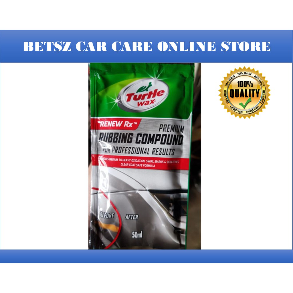 Turtle Wax Premium RUBBING COMPOUND 50mL **100 ORIGINAL AUTHENTIC PRODUCT Shopee Philippines